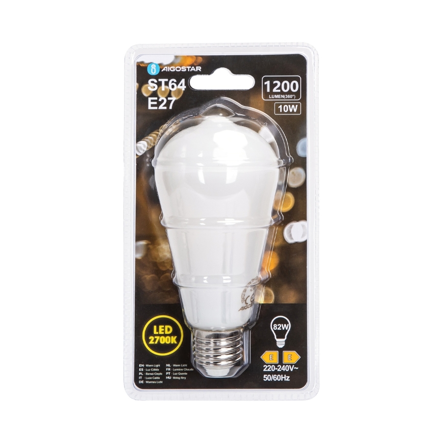 Bombilla LED ST64 E27/10W/230V 2700K - Aigostar