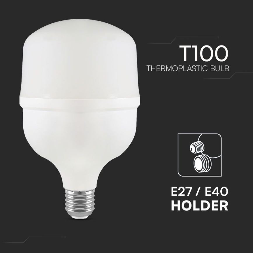Bombilla LED T100 E40 E27/30W/230V 6500K