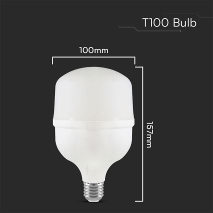 Bombilla LED T100 E40 E27/30W/230V 6500K