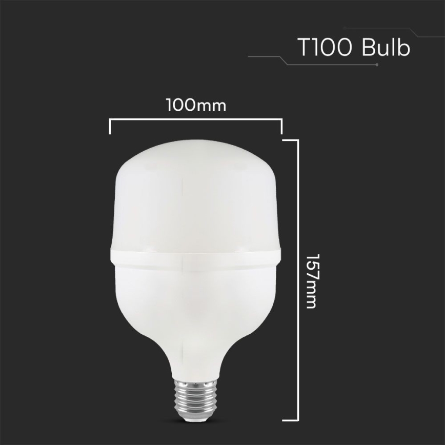 Bombilla LED T100 E40 E27/30W/230V 6500K