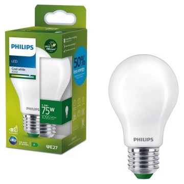Bombilla LED ULTRAEFFICIENT Philips A60 E27/5,2W/230V 4000K
