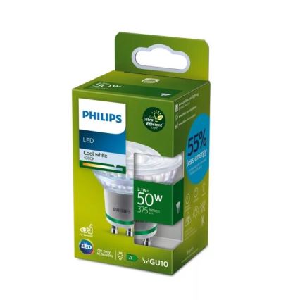 Bombilla LED ULTRAEFFICIENT Philips PAR16 GU10/2,1W/230V 4000K