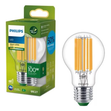 Bombilla LED ULTRAEFFICIENT VINTAGE Philips A60 E27/7,3W/230V 2700K