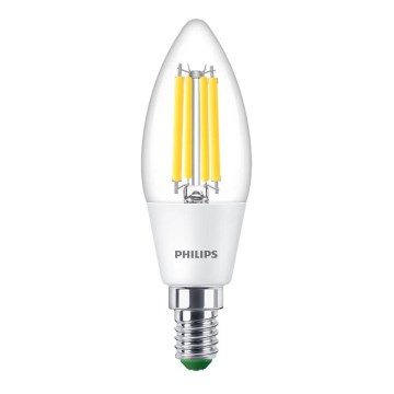 Bombilla LED ULTRAEFFICIENT VINTAGE Philips B35 E14/2,3W/230V 4000K