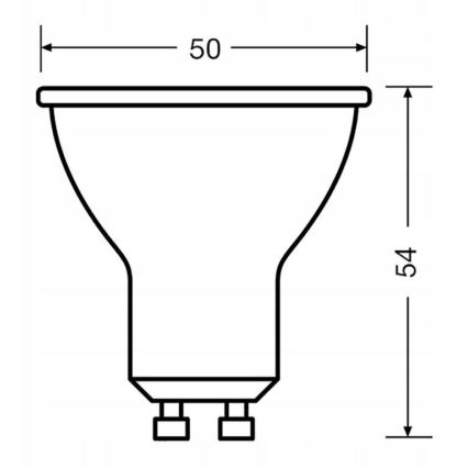 Bombilla LED VALUE PAR16 GU10/4,5W/230V 6500K 120° negro - Ledvance