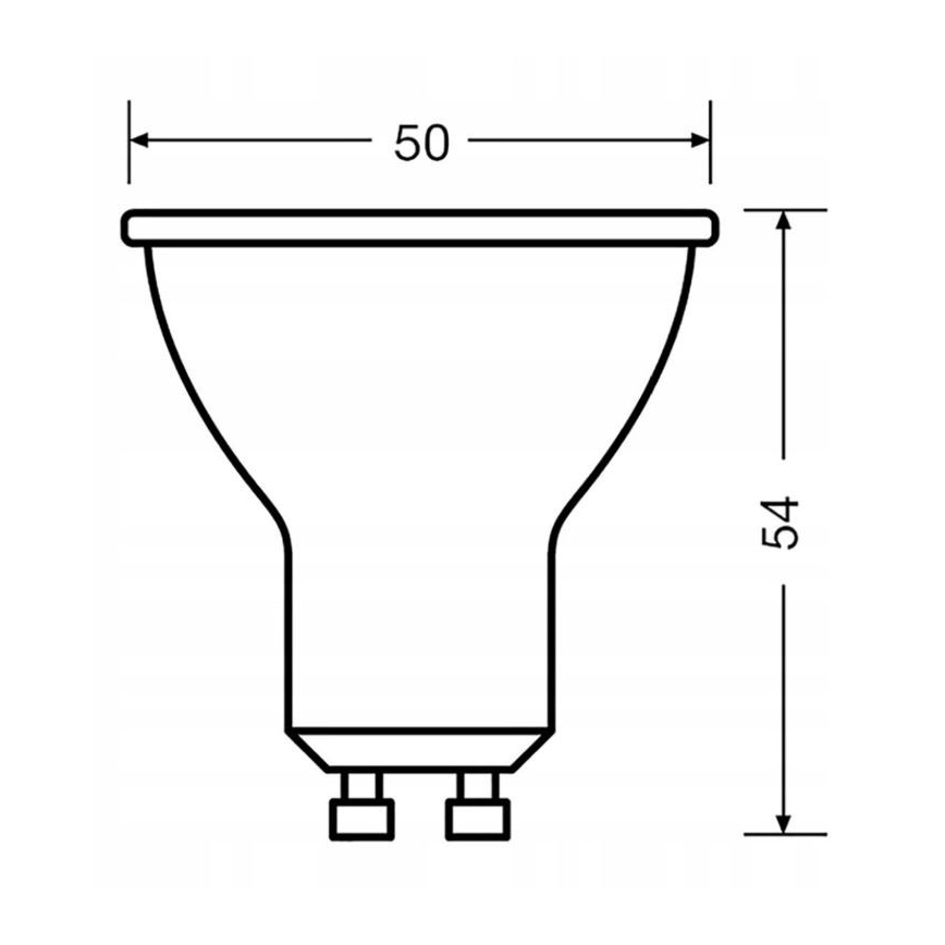 Bombilla LED VALUE PAR16 GU10/4,5W/230V 6500K 120° negro - Ledvance