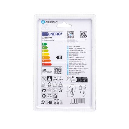 Bombilla LED VINTAGE A60 E27/10W/230V 2200K - Aigostar