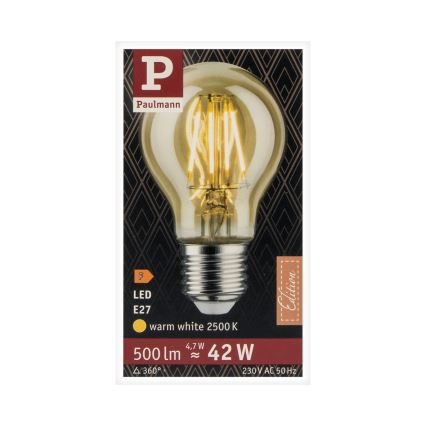Bombilla LED VINTAGE E27/4,7W 2500K - Paulmann 28714