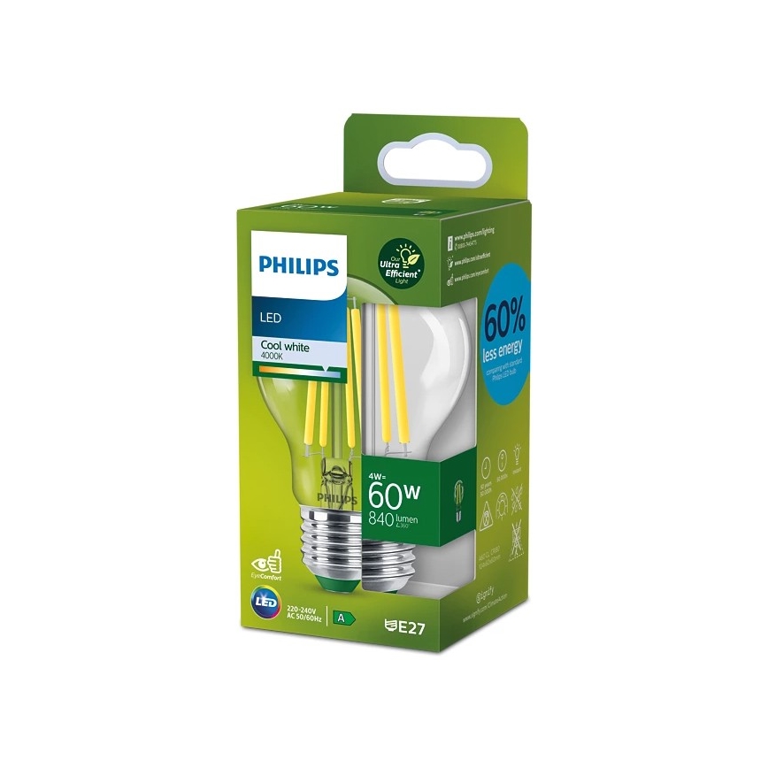 Bombilla LED VINTAGE Philips A60 E27/4W/230V 4000K