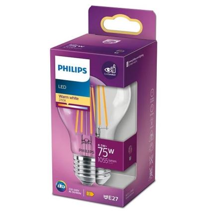 Bombilla LED VINTAGE Philips A60 E27/8,5W/230V 2700K
