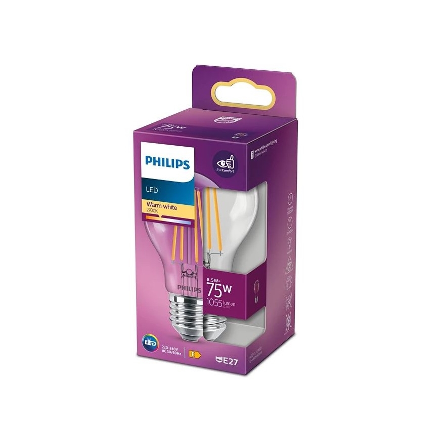 Bombilla LED VINTAGE Philips A60 E27/8,5W/230V 2700K