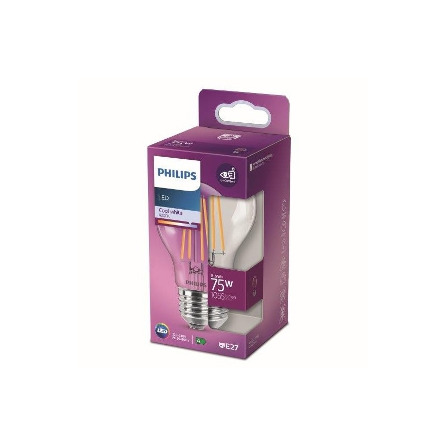 Bombilla LED VINTAGE Philips A60 E27/8,5W/230V 4000K