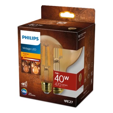 Bombilla LED VINTAGE Philips G95 E27/7W/230V 1800K