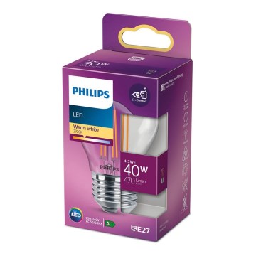 Bombilla LED VINTAGE Philips P45 E27/4,3W/230V 2700K