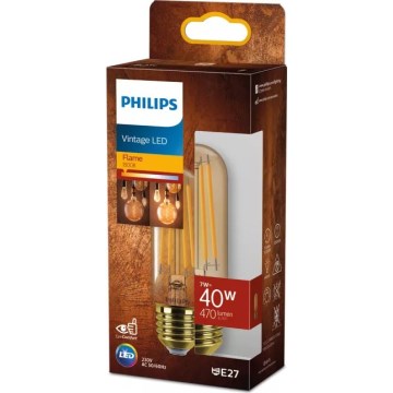 Bombilla LED VINTAGE Philips T32 E27/7W/230V 1800K