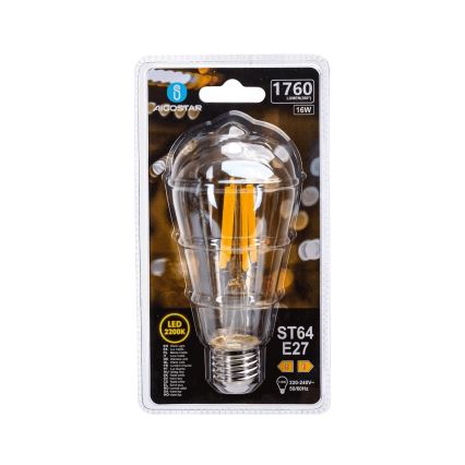 Bombilla LED Vintage ST64 E27/16W/230V 2200K - Aigostar