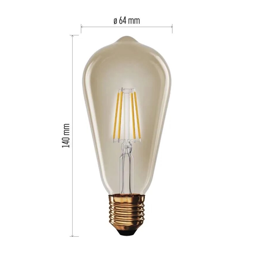 Bombilla LED VINTAGE ST64 E27/4,5W/230V 2200K
