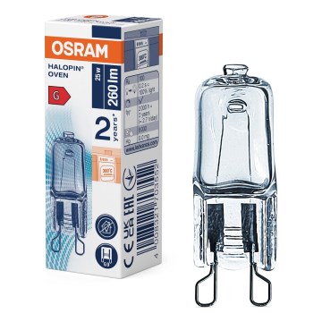 Bombilla para horno HALOPIN G9/25W/230V 2700K - Osram