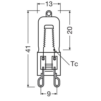 Bombilla para horno HALOPIN G9/40W/230V 2700K - Osram