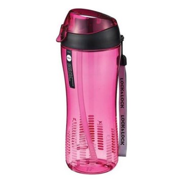 Botella deportiva con pajita 550 mm rosa
