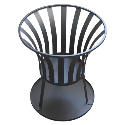 Brasero de leña portátil con parrilla negro