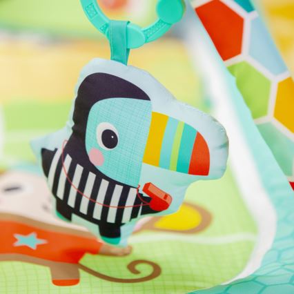 Bright Starts - Alfombra de juego para bebé OBALL GRIP & KICK 3xAA