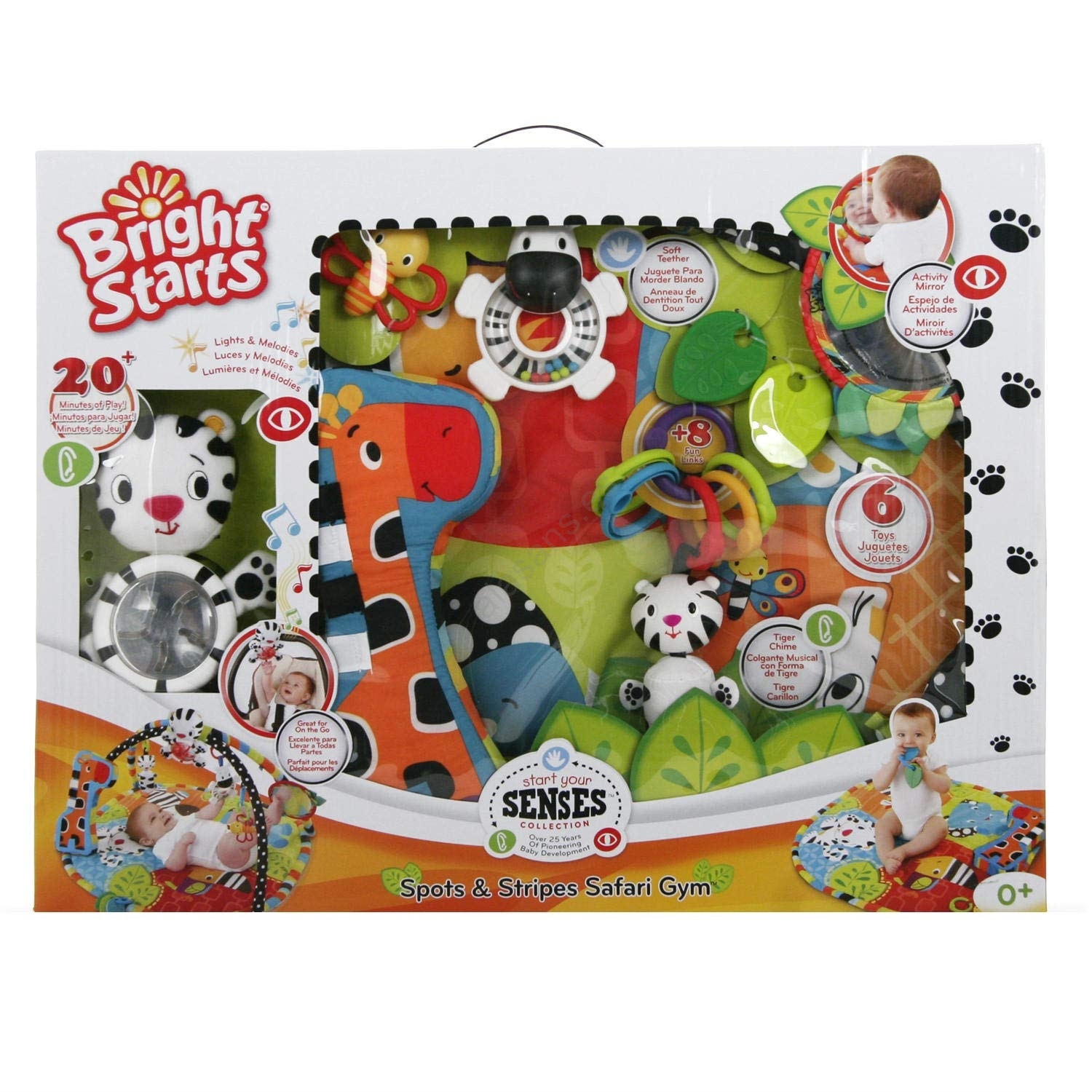 Bright Starts Manta de bebé para jugar SAFARI multicolor Alasans