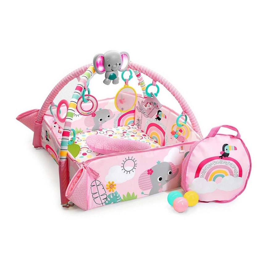 Bright Starts - Manta de juego para niños 5en1 YOUR WAY BALL PLAY 3xAA rosa
