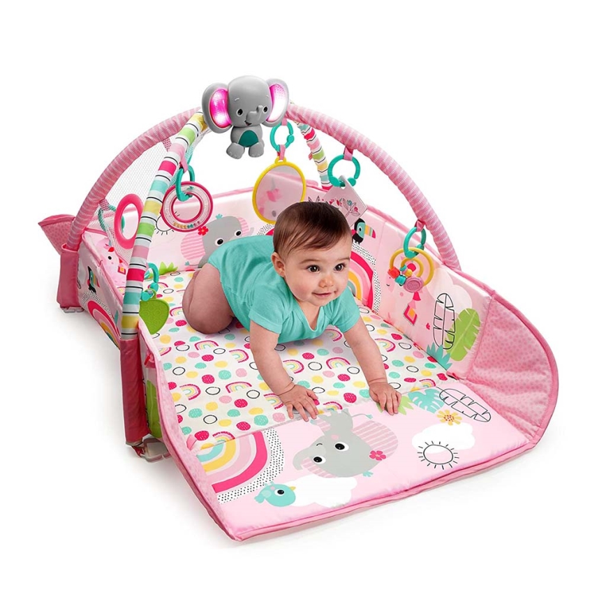 Bright Starts - Manta de juego para niños 5en1 YOUR WAY BALL PLAY 3xAA rosa