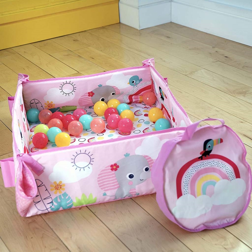 Bright Starts - Manta de juego para niños 5en1 YOUR WAY BALL PLAY 3xAA rosa