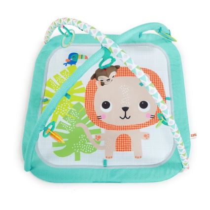 Bright Starts - Manta de juego para niños SAFARI turquesa