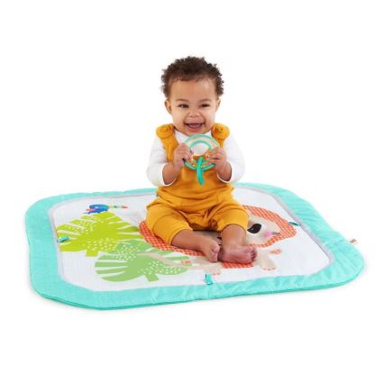 Bright Starts - Manta de juego para niños SAFARI turquesa