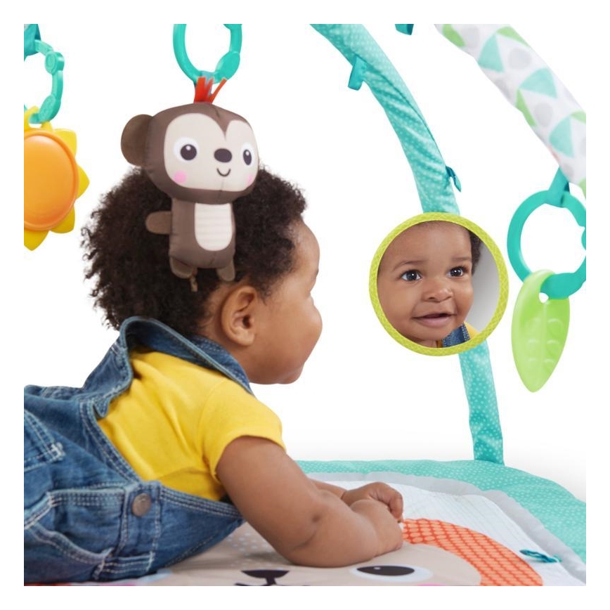 Bright Starts - Manta de juego para niños SAFARI turquesa