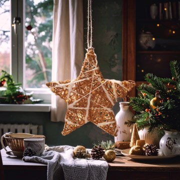 Brilagi - Adorno navideño LED/2xAA 30x28 cm estrella