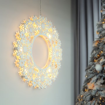 Brilagi - Adorno navideño LED/2xAA, corona de 30 cm