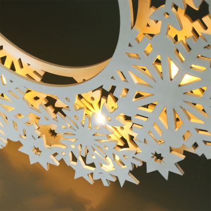 Brilagi - Adorno navideño LED/2xAA, corona de 30 cm