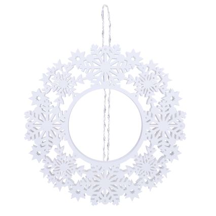 Brilagi - Adorno navideño LED/2xAA, corona de 30 cm
