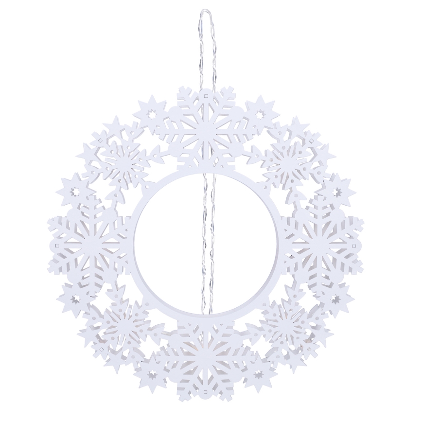 Brilagi - Adorno navideño LED/2xAA, corona de 30 cm
