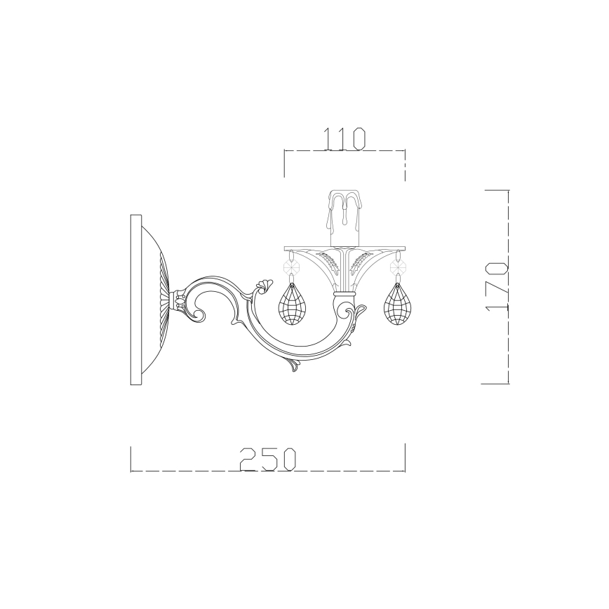 Brilagi - Aplique CLASSIC 1xE14/60W/230V