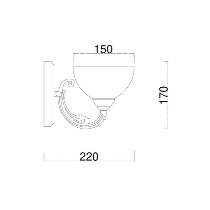 Brilagi - Aplique CLASSIC 1xE27/60W/230V