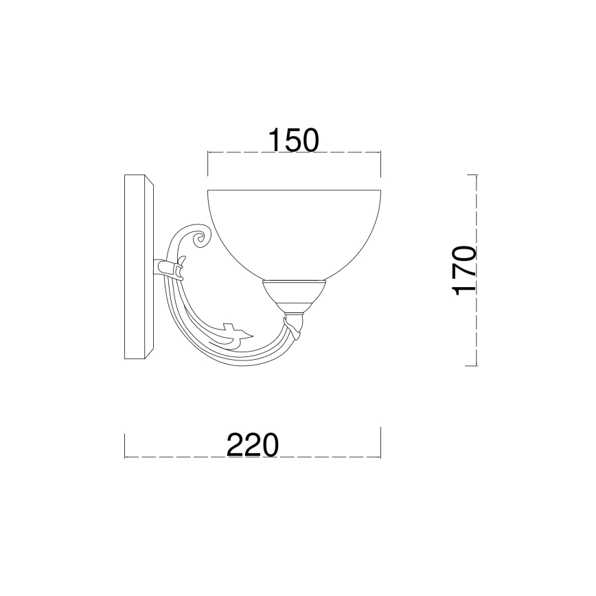 Brilagi - Aplique CLASSIC 1xE27/60W/230V