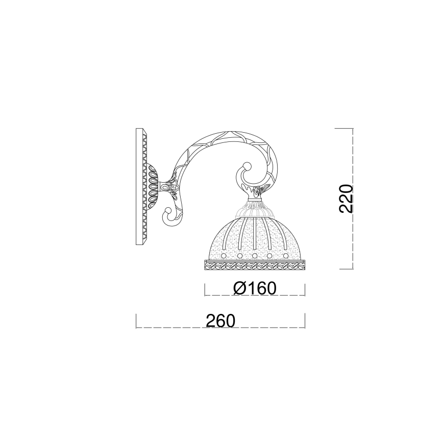 Brilagi - Aplique CLASSIC 1xE27/60W/230V