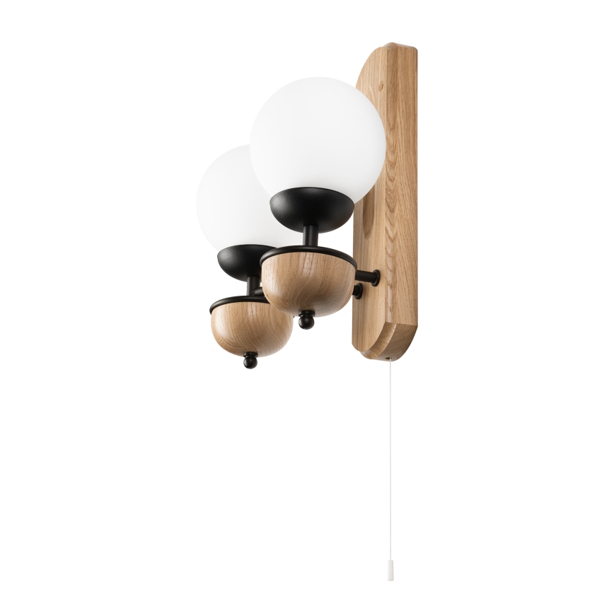 Brilagi - Aplique COTTAGE 2xG9/40W/230V roble/blanco
