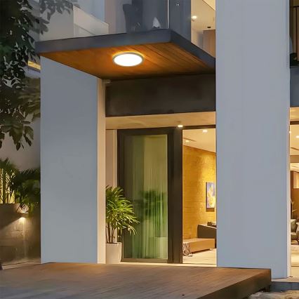 Brilagi - Plafón LED ultrafino para baño 12W/230V Ø 22,5 cm dorado IP54