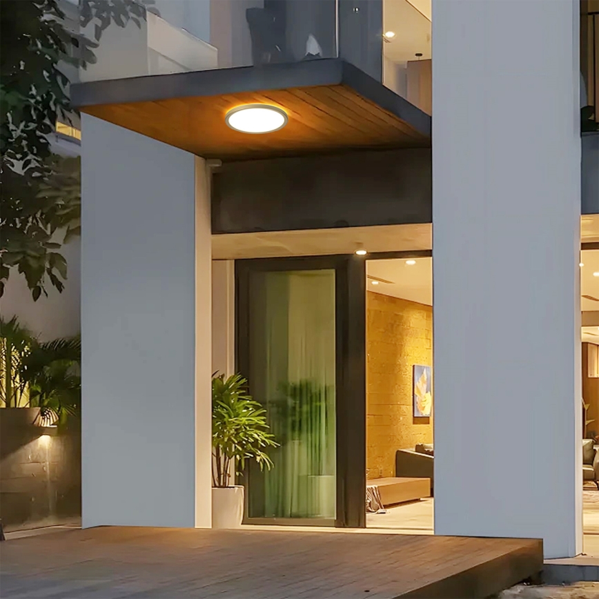 Brilagi - Plafón LED ultrafino para baño 12W/230V Ø 22,5 cm dorado IP54