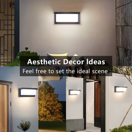 Brilagi - Aplique de exterior BRICKY 1xE27/60W/230V antracita IP54
