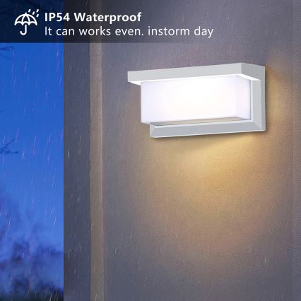 Brilagi - Aplique de exterior BRICKY 1xE27/60W/230V blanco IP54