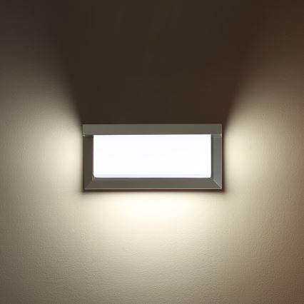 Brilagi - Aplique de exterior BRICKY 1xE27/60W/230V gris IP54
