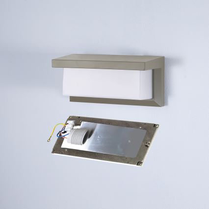 Brilagi - Aplique de exterior BRICKY 1xE27/60W/230V gris IP54