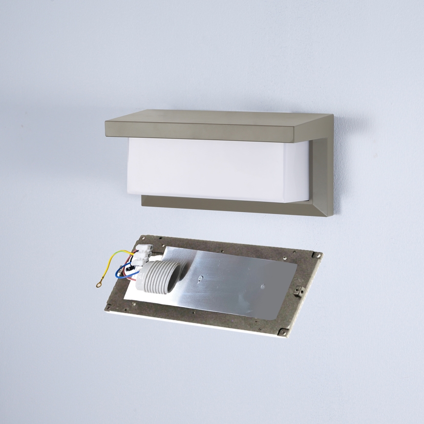 Brilagi - Aplique de exterior BRICKY 1xE27/60W/230V gris IP54